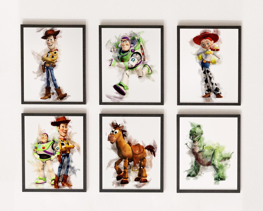 Children Room Toy Story Wall Art Download Watercolour Digital Toy Story