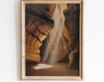 Antelope Canyon Druck | Impressionistische Ölmalerei, Southwestern Art (Digitaler Download)