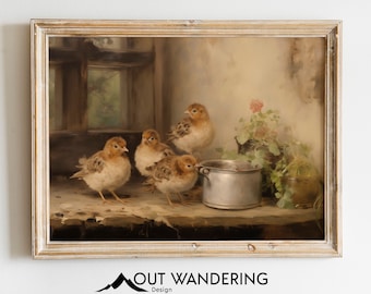 Vintage Farmhouse Chick Print | Kitchen Wall Art (Digital Download)
