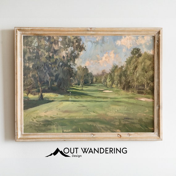 Vintage Golf Course Oil Painting | Impressionistic Art Print (Downloadable Print)