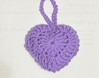 Hanging Crochet Stuffed Heart