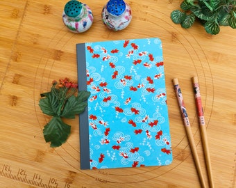 Koi Fish Japanese Paper Notebook, Muji Recycled Paper Journal