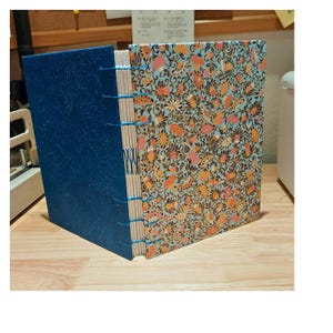 Handbound Coptic Stitch Sketchbook: Chiyogami Cover, Lay Flat Art Journal