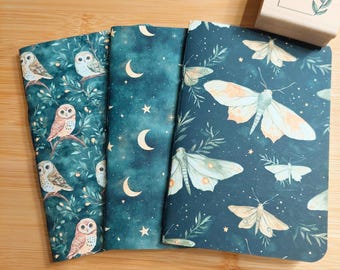 Hand Sewn Mini Sketchbook Set, Nature Journal, Pocket Notebook