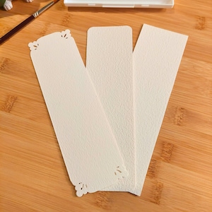 Bookmark Blanks, watercolor paper, 140lb/300gsm, Hand-Cut Reader Gift image 5