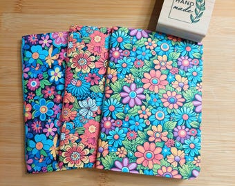 Hand Sewn Mini Sketchbook Set, Floral Pocket Notebooks