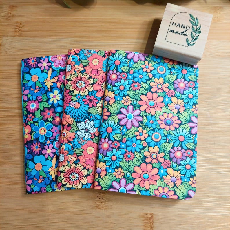 Patterned Note Books Floral Pocket Sketchbook Set, Botanical Notebook, Travel Journal - Etsy