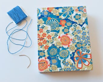 Hand bound Coptic Sketchbook: Lay-Flat Watercolor/Mixed Media Paper