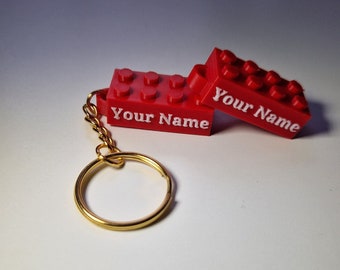 Porte-clés personnalisé brique Lego 2 x 4 avec votre nom - votre mini chef-d'oeuvre - style et cadeau personnalisés sur Etsy