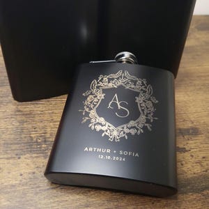 Personalized 7oz Stainless Steel Hip Flask – Completely Custom Engraved Flask Gift for Him & Her