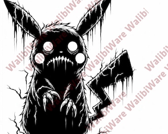 Horror Pikachu 1 SVG PNG