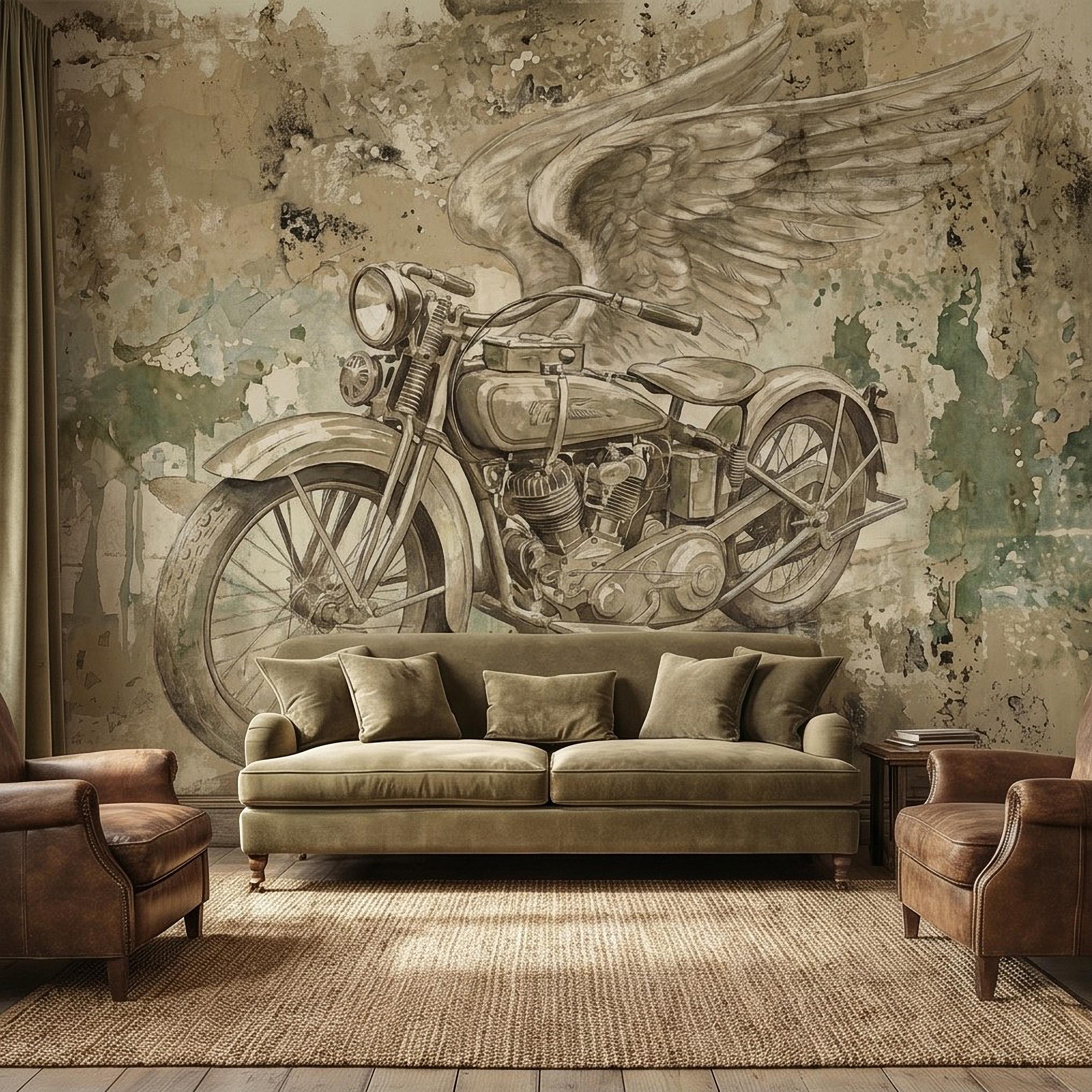 Harley Davidson Wall Mural - Etsy