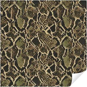 May include: A seamless pattern featuring a snakeskin design. The pattern showcases a blend of brown, black, and olive green hues, creating a realistic and textured appearance. The design is suitable for various applications, such as fabric or wallpaper.