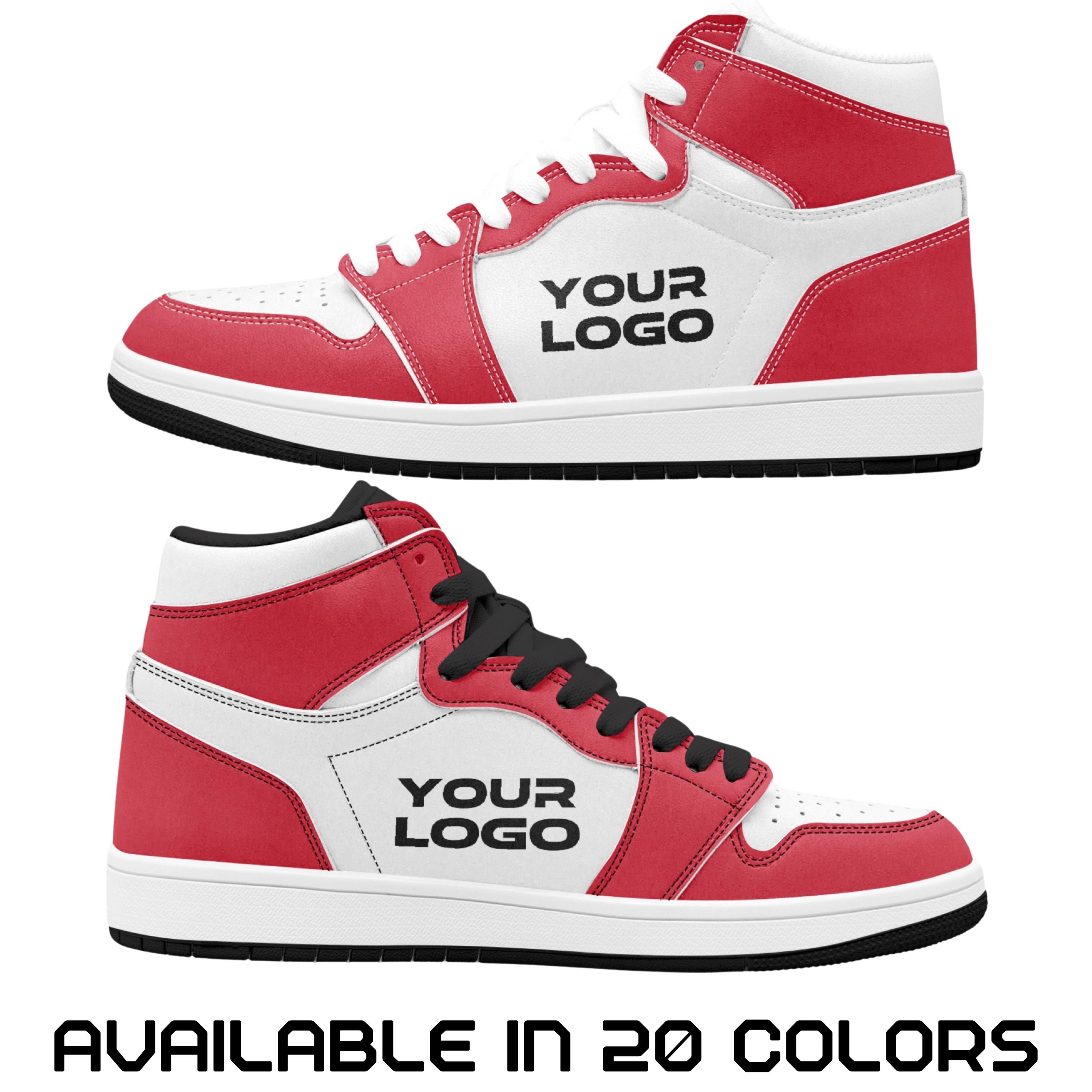 Custom Logo Leather Sneakers – High-top Shoes With Your  display picture 2
