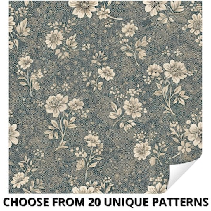 Carta da parati autoadesiva con motivo floreale, elegante e senza tempo, stile vintage, con design floreale botanico, sofisticata e graziosa.