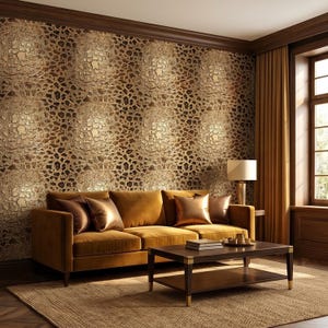 Elegant Leopard Print Removable Peel and Stick Wallpaper, Bold Animal Cheetah Skin Wall Design, Modern Luxury Statement Wall Décor