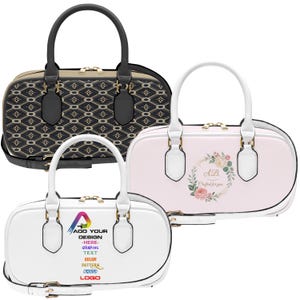 Custom Top Handle Bag with Your Design, Personalized Shoulder Purse, Add Graphic, Logo, Text or Photo, Unique Gift, Custom Handbag for Women