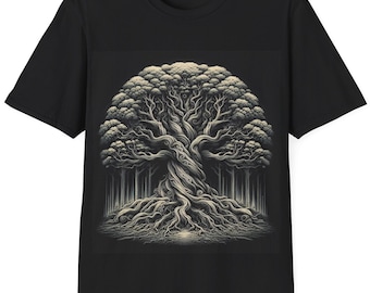 Tree Forest T-Shirt, Tree T Shirt, Gnarled Tree Shirt, Forest T Shirt, Forest Illustration, Nature TShirt, Tree Lovers Gift