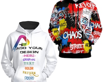 Custom Heavyweight Cotton Hoodie – Personalized Unisex Pullover with Your Design, Logo, Text or Graphic – Streetwear Gift for Him or Her