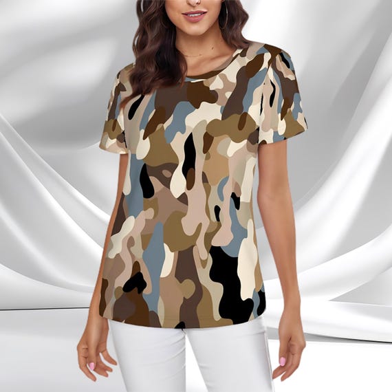 Outfits Camisas Camufladas Para Mujer Blusa Camuflaje Camiseta