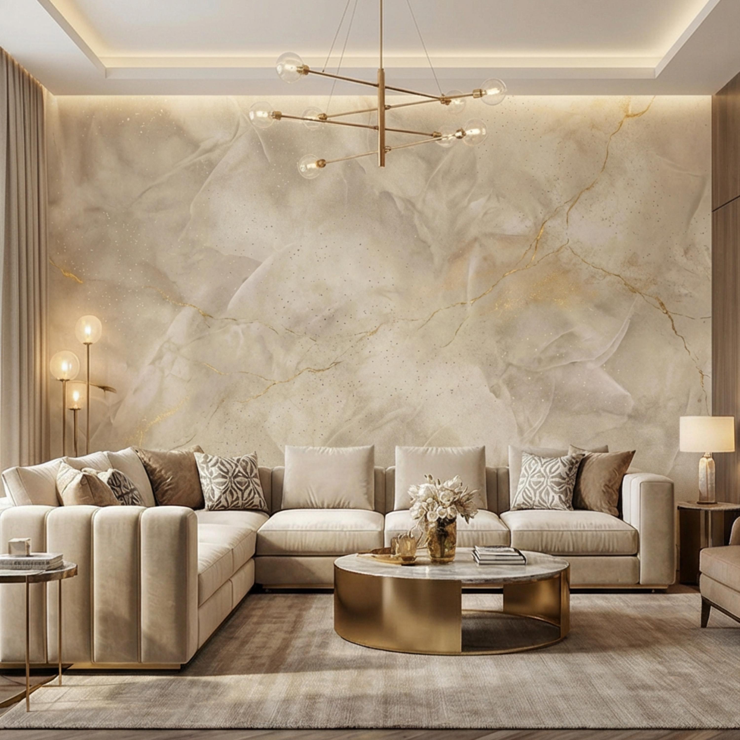 Beige gold wallpaper