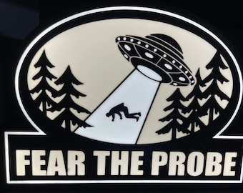 Glow in the Dark UFO Lamp • 3D Printed Alien Abduction Desk Light