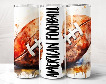 American Football Becher Wrap PNG Design, Football Becher Wrap 20 oz Skinny Becher Sublimation, sofortiger digitaler Download (+20 freies Design