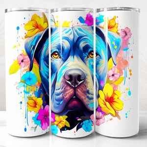 Cane Corso Tumbler Wrap PNG Design, Dog Tumbler Wrap 20 oz Skinny Tumbler Sublimation, Instant Digital Download (+20 Free Designs)