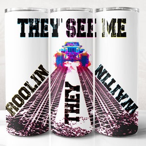 Monster Truck Tumbler Wrap PNG Design, Truck Tumbler Wrap 20 Unzen Skinny Tumble Sublimation, sofortiger digitaler Download (+20 kostenlose Designs)