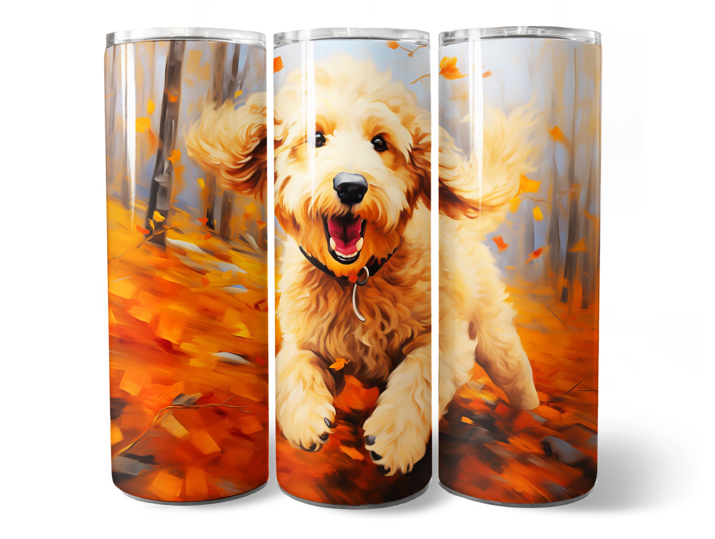Goldendoodle Tumbler Wrap PNG Design, Dog Tumbler Wrap 20 Oz Skinny ...