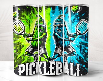 Pickleball Tumbler Wrap PNG-design, Pickleball Tumbler Wrap 20 oz smal tumbler sublimering, omedelbar digital nedladdning (+20 gratis designer)
