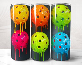 Pickleball Tumbler Wrap PNG Design, Pickleball Tumbler Wrap 20 oz Skinny Tumbler Sublimation, Instant Digital Download (+20 Free Designs)
