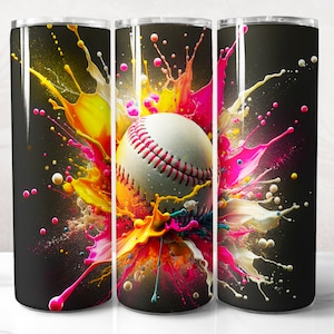 Honkbal Tumbler Wrap PNG Design, Baseball Tumbler Wrap 20 oz Skinny Tumbler Sublimatie, Instant Digitale Download (+20 gratis ontwerpen)