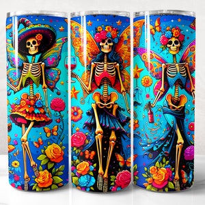 Skeleton Girlfriends Tumbler Wrap PNG Design, Skeleton Tumbler Wrap 20 oz Skinny Tumbler Sublimation, Instant Digital Download (+20 Free )