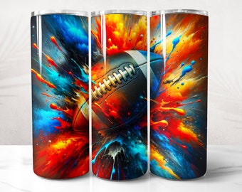 American Football Tumbler Wrap PNG Design, Football Tumbler Wrap 20 oz Skinny Tumbler Sublimatie, Instant Digitale Download (+20 Gratis Ontwerp