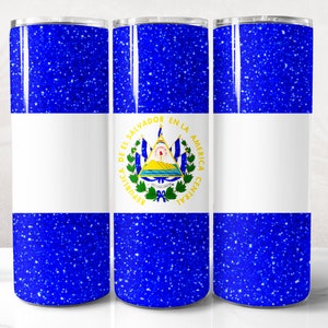 El Salvador Tumbler Wrap PNG Design, El Salvador Tumbler Wrap 20 oz Skinny Tumbler Sublimation, Instant Digital Download (+20 Free Designs)