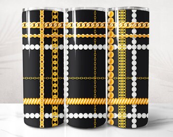 Handbag Tumbler Wrap PNG Design, Luxury Bag Tumbler Wrap 20 oz Skinny Tumbler Sublimation, Instant Digital Download (+20 Free Designs)