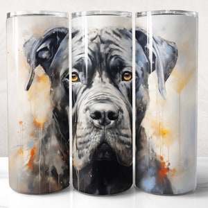 Cane Corso Tumbler Wrap PNG Design, Dog Tumbler Wrap 20 oz Skinny Tumbler Sublimation, Instant Digital Download (+20 Free Designs)