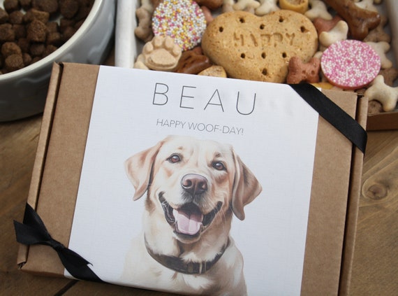 Personalized Labrador Dog Treat Box: Birthday Gift UK