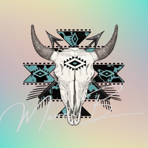 Aztec skull png, aztec cow skull ppng, aztec png, cow skull, bull skull png, bull head png, aztec digital file, aztec skull design