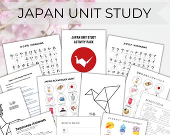 Japan Unit Study Activity Pack for Kid, Country Mini Unit, Homeschool Teaching Resource, Classroom Lesson Plan, Student Research Project PDF