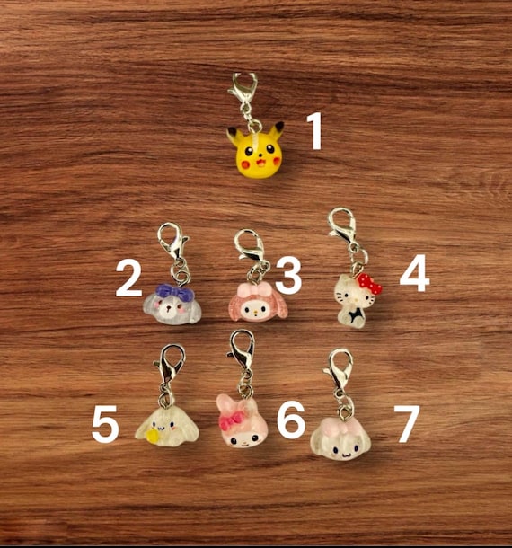 Sanrio Zipper Pull Charm, Hello Kitty, Handmade Resin Keychain - Etsy