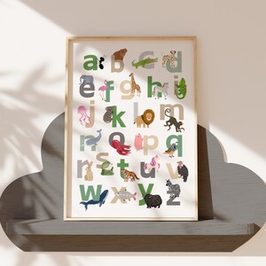 Kids ABC Alphabet Poster | Children’s Wall Art | Educational Prints ...