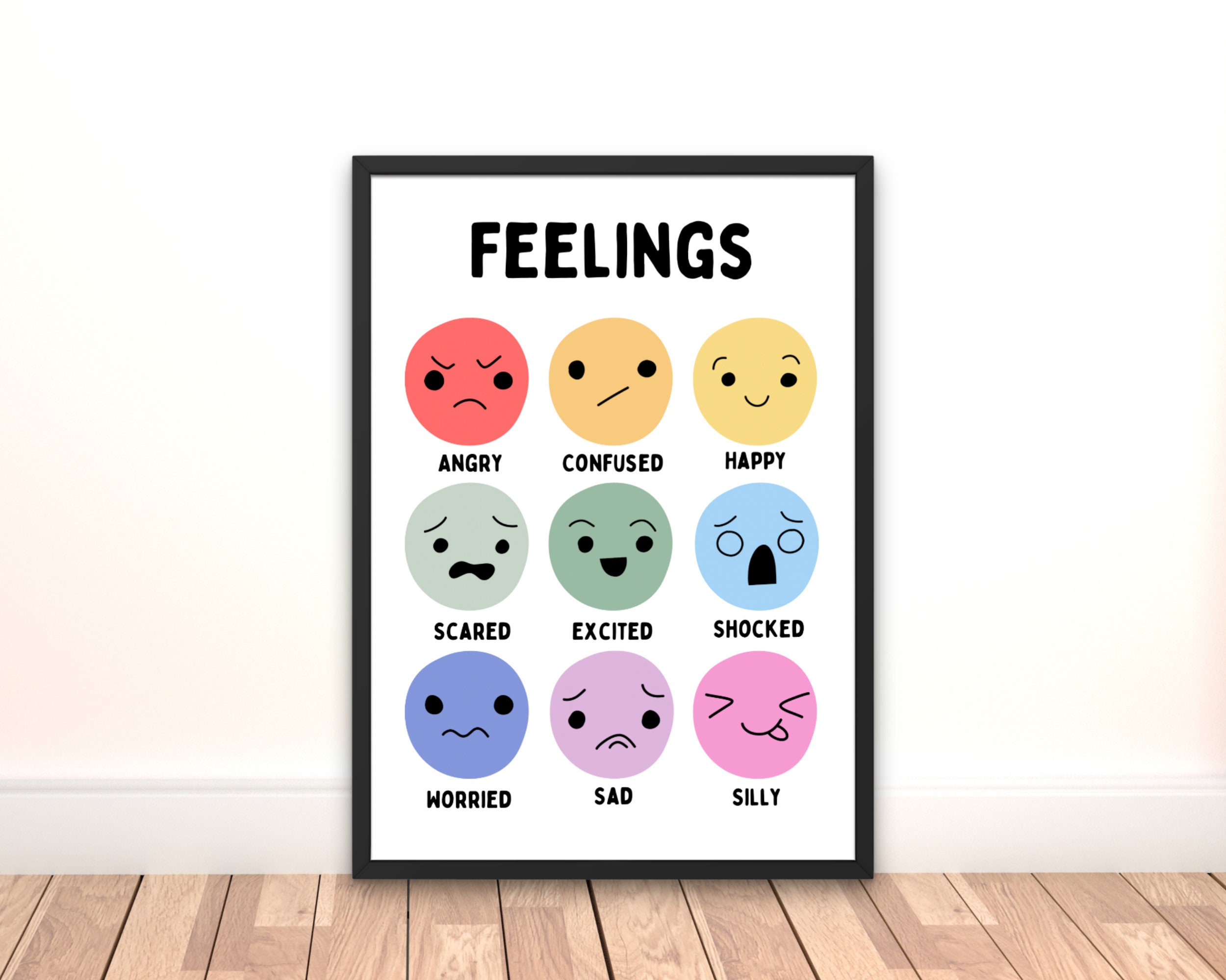 Feelings Poster | Kids Educational Wall Art | Children’s Bedroom ...