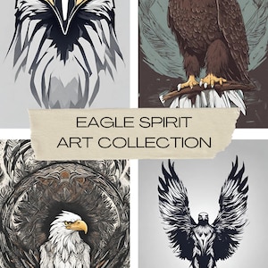 Eagle Spirit Animal Downloadable Digital Art 5-Pack