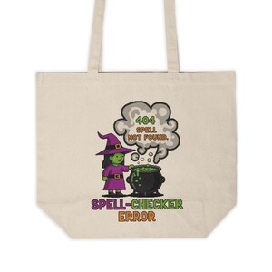 Heksentas 404 niet gevonden heks, geeky heks humorcadeau, programmeur heksentas