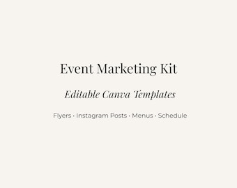 Editable Event Marketing Bundle | Canva Templates for Events