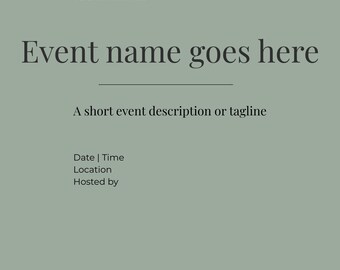 Editable Event Flyer Template | Canva Party Announcement (Digital Download)