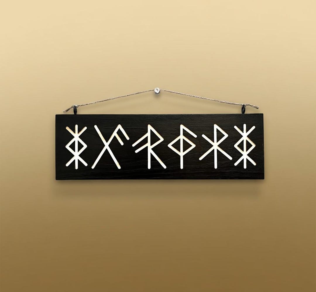 Protection Bind Rune Board. Handcrafted Carved Wood. - Etsy