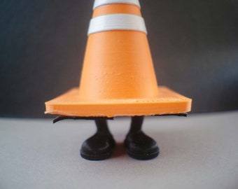 niiiice Guys Mini Figure: Coney I-Land - Detachable Legs, Traffic Cone Fingerboard Obstacle, and 3D printed Collectible for Your Epic Setup!